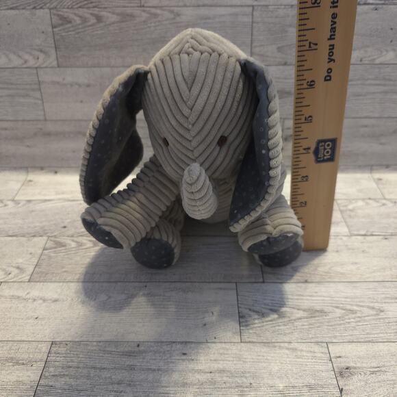 Bunnies By The Bay Gray Elephant 7" Inch Plush Corduroy Ribbed Stuffed Animal - Picture 9 of 9